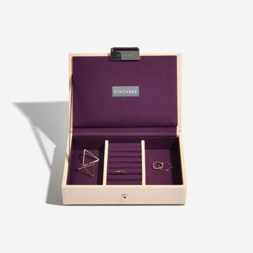 pudełko na biżuterię z pokrywką Mini kremowe