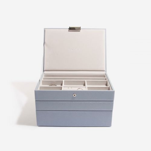 pudełko na biżuterię Classic szaroniebieskie
