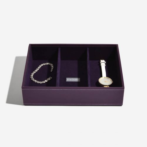 pudełko na biżuterię i zegarki Classic fioletowe